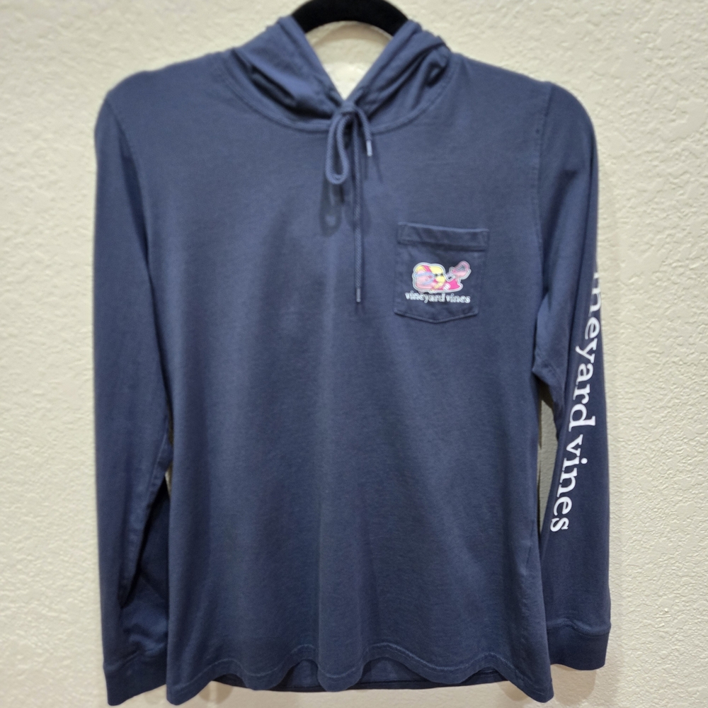 Vineyard Vines Blue Hoodie with Logo